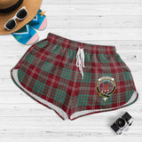 Clan Crawford Modern Crest Tartan Womens Shorts NW2004