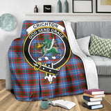 Clan Crichton Crest Tartan Blanket UC174