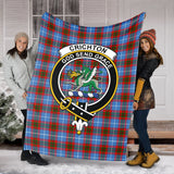 Clan Crichton Crest Tartan Blanket UC174