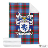 Clan Crichton Tartan Blanket  with Coat of Arms U198