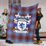 Clan Crichton Tartan Blanket  with Coat of Arms U198