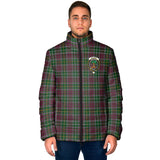 Clan Crosbie Crest Tartan Padded Jacket RF173