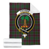 Clan Crosbie Crest Tartan Blanket UC175