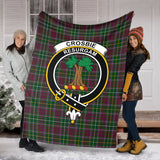 Clan Crosbie Crest Tartan Blanket UC175