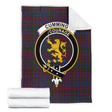 Clan Cumming Crest Tartan Blanket UC181