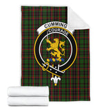 Clan Cumming Hunting Crest Tartan Blanket UC178