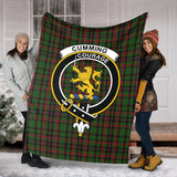 Clan Cumming Hunting Crest Tartan Blanket UC178