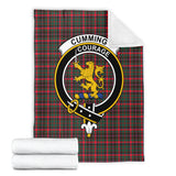 Clan Cumming Hunting Modern Crest Tartan Blanket UC177