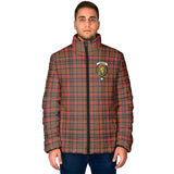 Clan Cumming Hunting Weathered Crest Tartan Padded Jacket RF177