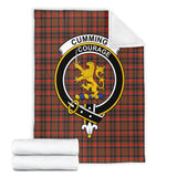 Clan Cumming Hunting Weathered Crest Tartan Blanket UC179