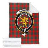 Clan Cumming Modern Crest Tartan Blanket UC180