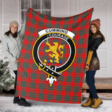 Clan Cumming Modern Crest Tartan Blanket UC180