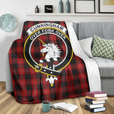 Clan Cunningham Crest Tartan Blanket UC186