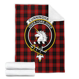 Clan Cunningham Crest Tartan Blanket UC186