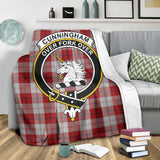 Clan Cunningham Dress Crest Tartan Blanket UC182