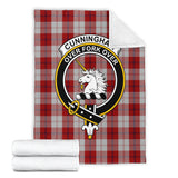 Clan Cunningham Dress Crest Tartan Blanket UC182