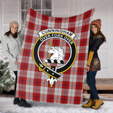 Clan Cunningham Dress Crest Tartan Blanket UC182