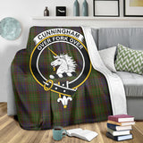 Clan Cunningham Hunting Modern Crest Tartan Blanket UC183