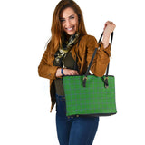 Clan Currie Tartan Leather Tote Bag MT1000