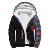 Clan Dalmahoy Crest Tartan Sherpa Hoodie Curve Style CE798