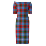 Clan Dalmahoy Tartan Off Shoulder Lady Dress VD996