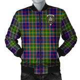 Clan Dalrymple Crest Tartan Bomber Jacket ZJ186