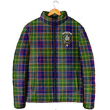 Clan Dalrymple Crest Tartan Padded Jacket RF186