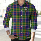 Clan Dalrymple Crest Tartan Long Sleeve Shirt PC797