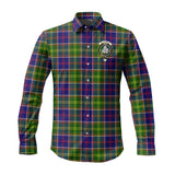 Clan Dalrymple Crest Tartan Long Sleeve Shirt PC797