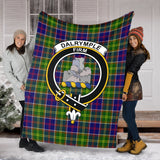 Clan Dalrymple Crest Tartan Blanket UC188