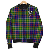 Clan Dalrymple Crest Tartan Bomber Jacket ZJ186