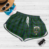 Clan Davidson Crest Tartan Womens Shorts NW1981