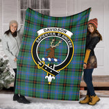 Clan Davidson Ancient Crest Tartan Blanket UC191