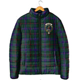 Clan Davidson Modern Crest Tartan Padded Jacket RF190