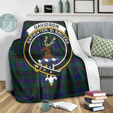 Clan Davidson Modern Crest Tartan Blanket UC192