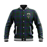 Clan Davidson Modern Crest Tartan Baseball Jacket JM793