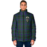 Clan Davidson Modern Crest Tartan Padded Jacket RF190