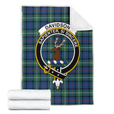 Clan Davidson of Tulloch Crest Tartan Blanket UC194