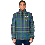 Clan Davidson of Tulloch Crest Tartan Padded Jacket RF192