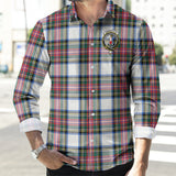 Clan Dennistoun Crest Tartan Long Sleeve Shirt PC789