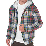 Clan Dennistoun Crest Tartan Sherpa Hoodie CT789