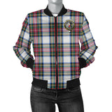 Clan Dennistoun Crest Tartan Bomber Jacket ZJ194