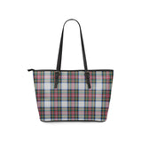 Clan Dennistoun Tartan Leather Tote Bag MT989