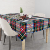 Clan Dennistoun Tartan Tablecloth Golden Sword of Courageous Legacy BG197