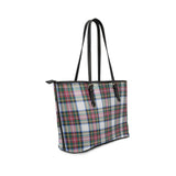 Clan Dennistoun Tartan Leather Tote Bag MT989