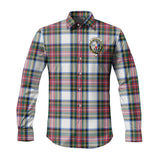 Clan Dennistoun Crest Tartan Long Sleeve Shirt PC789