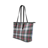 Clan Dennistoun Tartan Leather Tote Bag MT989