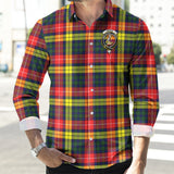 Clan Dewar Crest Tartan Long Sleeve Shirt PC788