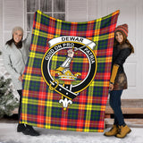 Clan Dewar Crest Tartan Blanket UC197