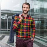 Clan Dewar Tartan Long Sleeve Shirt P1010